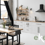 cocina con toques negros